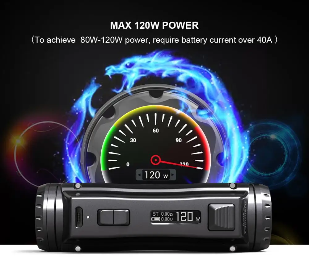 

Ehpro Cold Steel 100 120W 18650 Box Mod Kit Large Fog Smoke Stop Electronic Cigarette Body Metal Vape Atomizer Vaporizer Kit