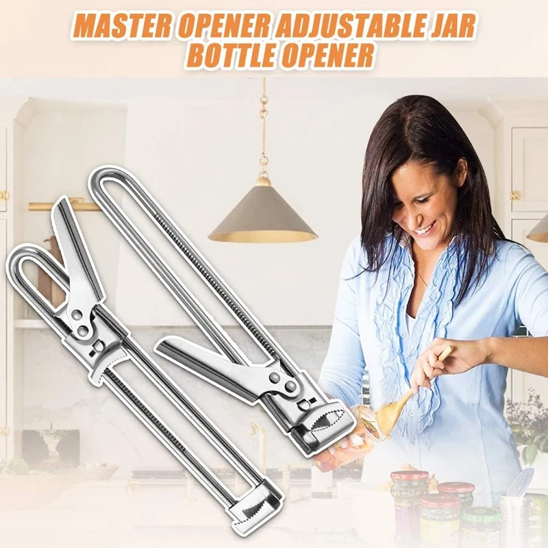 Corkscrews Adjustable Jars And Multi-Function Stainless Steel Can Opener Lid Grips | Дом и сад
