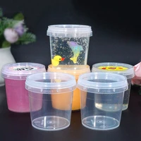 boxi 1020pcslot 150ml slime box plastic slime container transparent storage box with lids for fluffy clear crystal slime