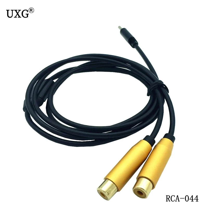 Аудиокабель USB C RCA Кабель с разъемом типа на 2 для iPhone Samsung Xiaomi колонок домашнего