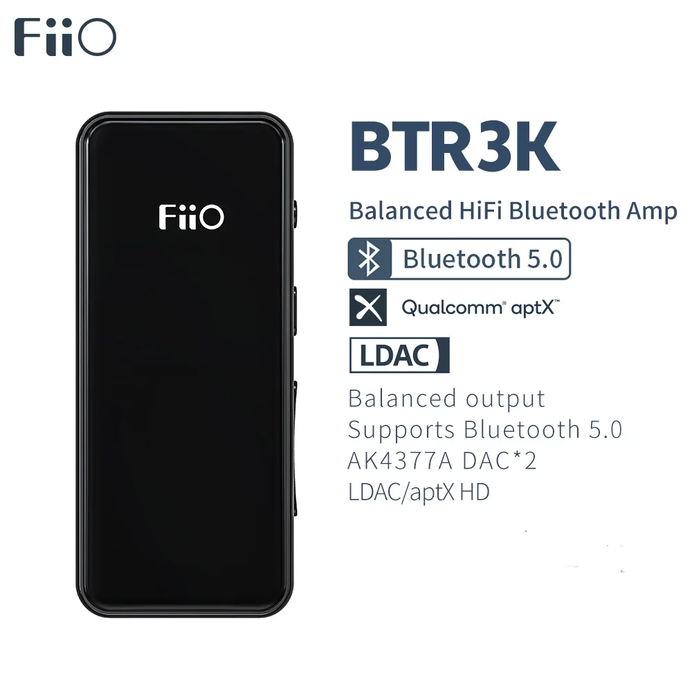 

FiiO BTR3K AK4377A *2 Balanced Bluetooth 5.0 Headphone Amplifier Receiver Portable USB DAC AMP AptX HD LDAC HiFi Amplificador