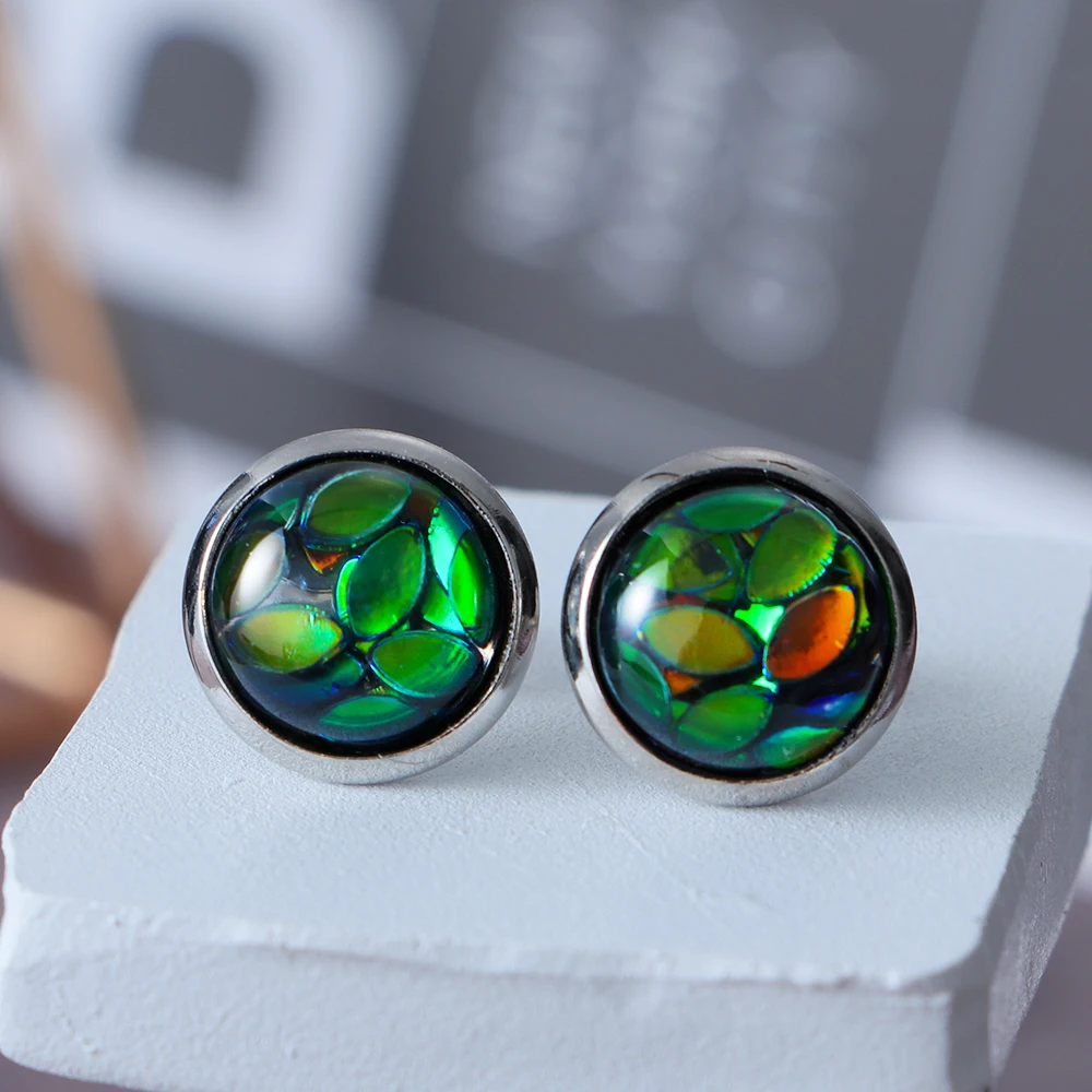 Женские серьги-гвоздики с опалом 6 пар | Украшения и аксессуары