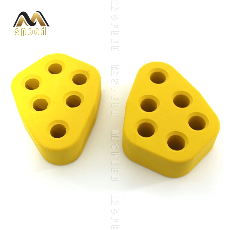 Автомобильные аксессуары 2 шт. 6 отверстий желтый универсальная выхлопная труба