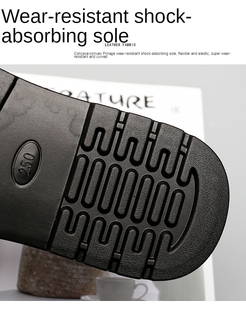 

2021 Summer New Genuine Leather Casual Beach Shoes Men's Sandal Slippers Latex Thick Bottom Non-Slip