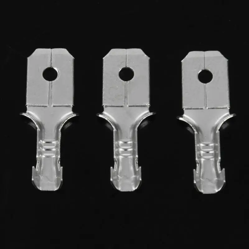 6 3 мм Мужские электрические Лопата обжимные клеммы соединители проводов 100 шт |