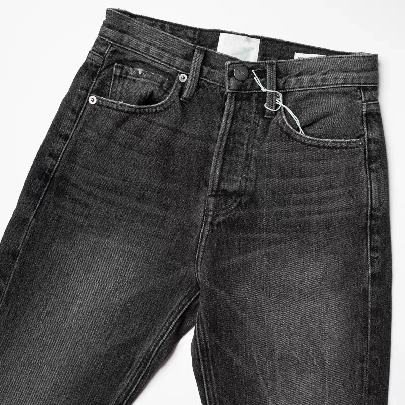 Высокое качество модные женские Высокая талия рваные джинсовые штаны прямые Ankele