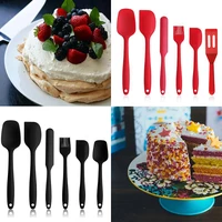 6 pieces silicone spatula set heat resistant non stick silicone utensils set for pastry baking kitchen cooking spatula oil brush