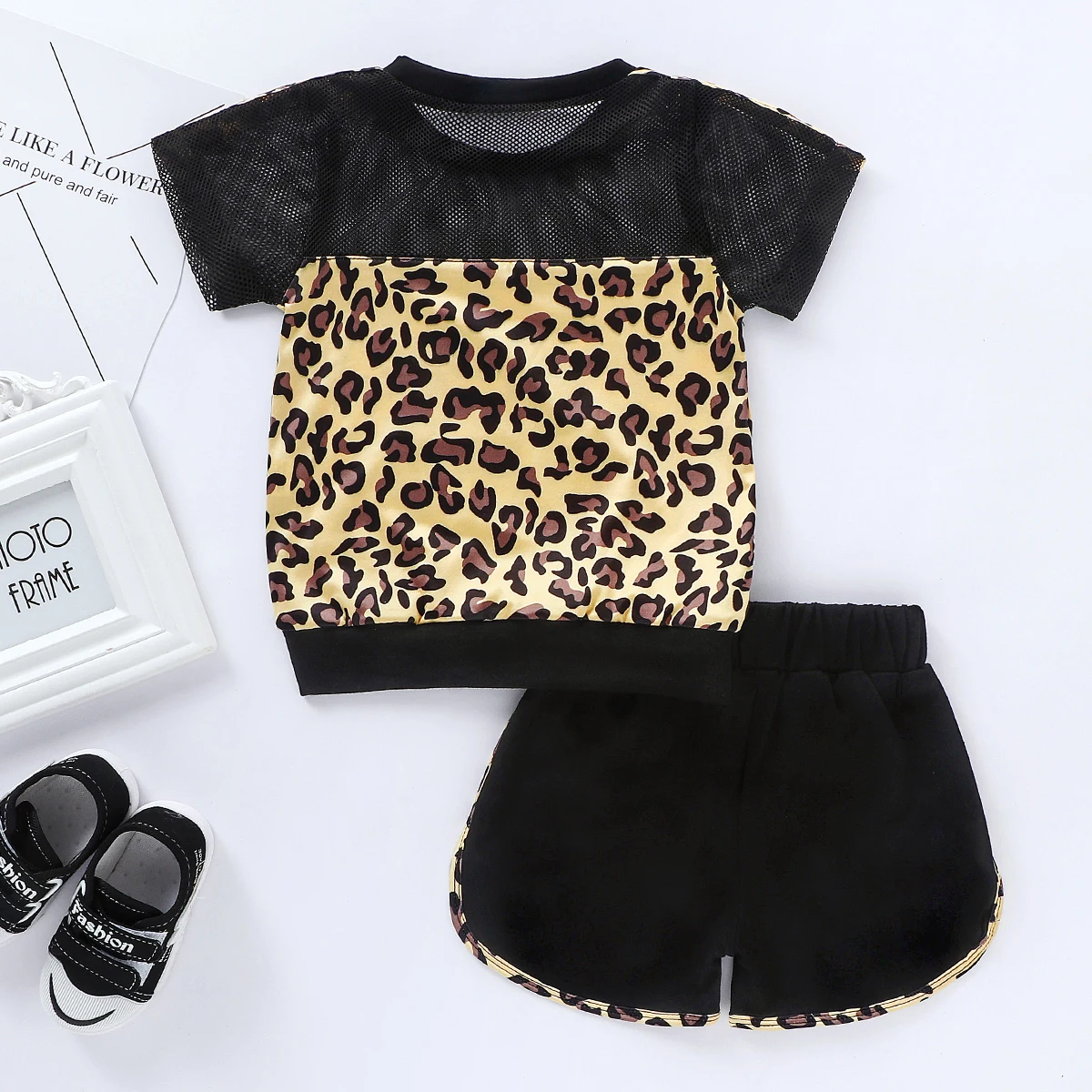 От 0 до 5 лет летняя модная одежда с леопардовым рисунком для маленьких девочек