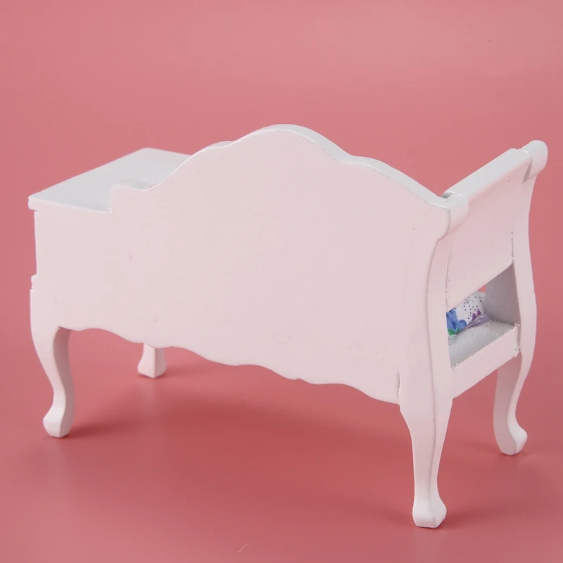 

1:12 Doll House Sofa Couch for Living Room with Drawer Cabinet Mini Furniture Model