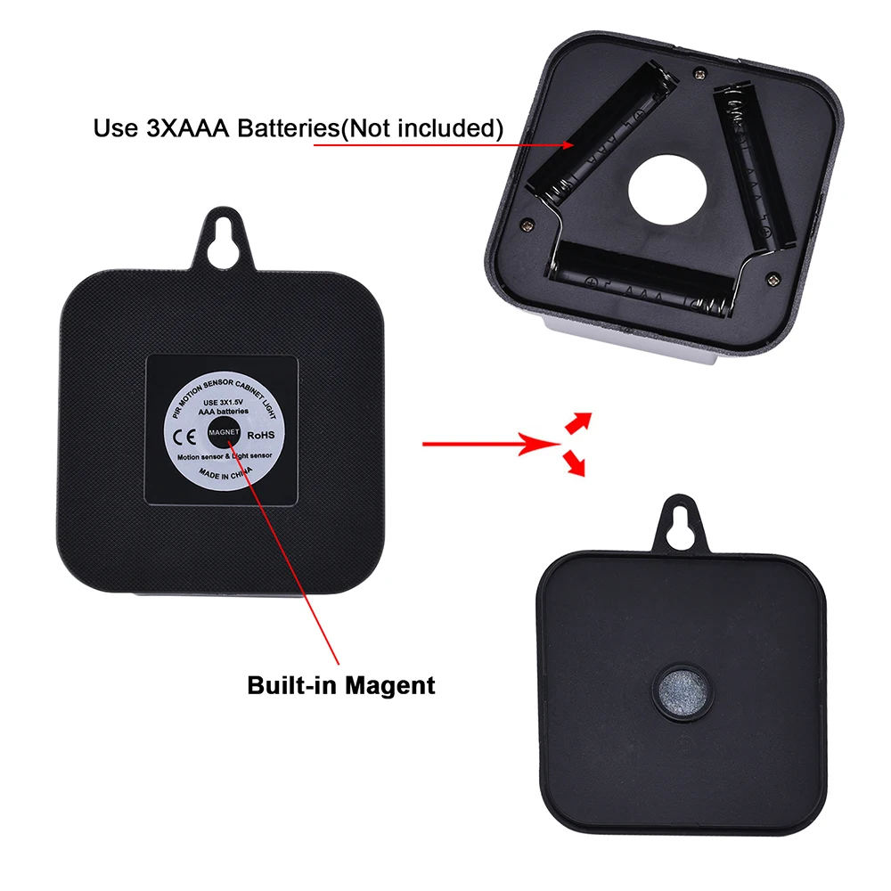 Супертонкий светодиодный ночник с пассивным инфракрасным датчиком движения 6