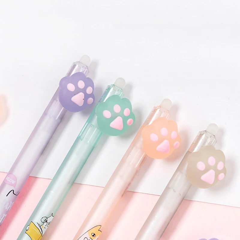 0 5 мм Kawaii Кошачий коготь стираемая шариковая ручка креативная новинка милые