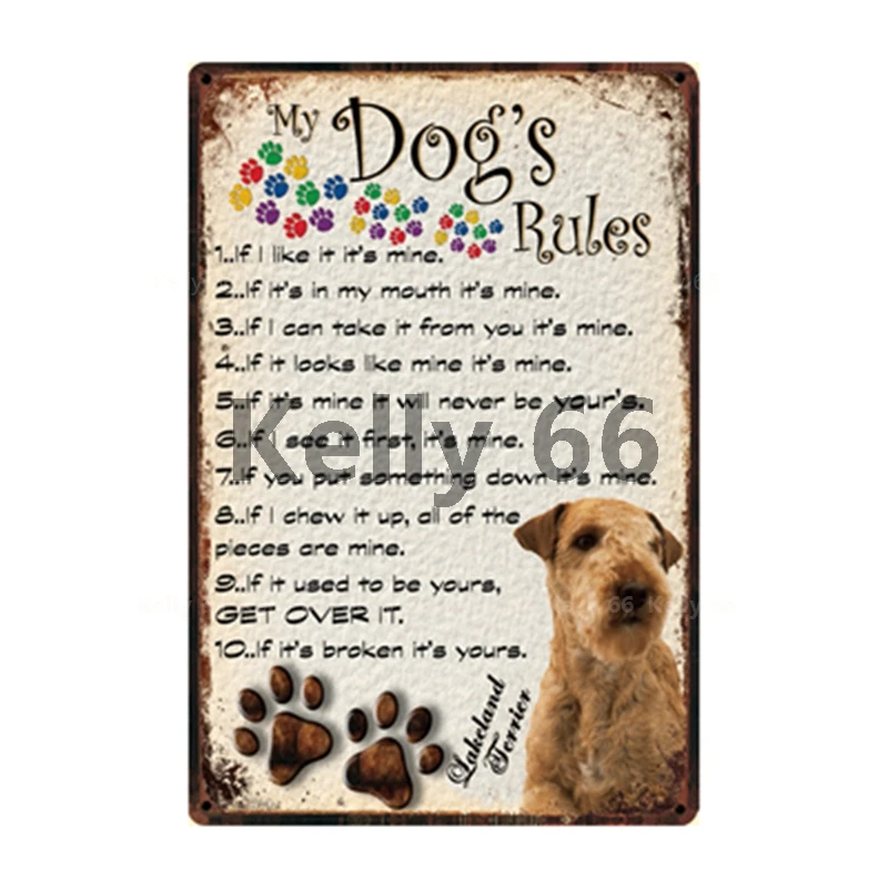 [Kelly66] ПЭТ Предупреждение собака правила лучше Лейкленд терьер колли