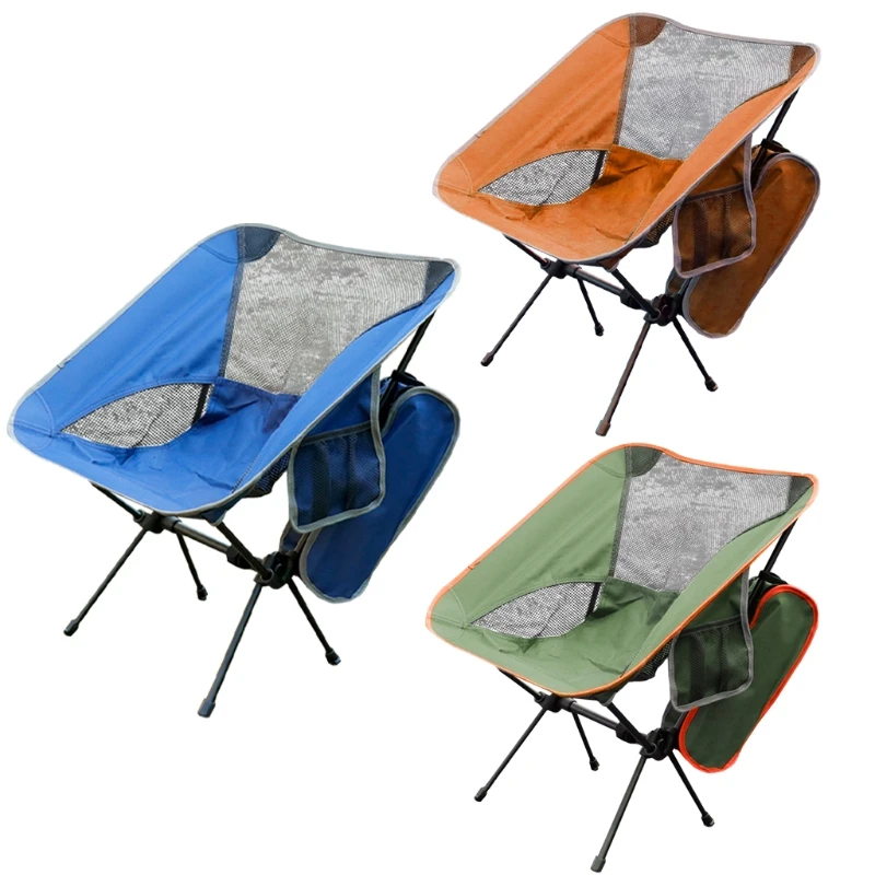 

Portable Camping Chair Lightweight Folding Backpacking Chairs Heavy Duty for Camp Hiking Beach Picnic with Carry Bag
