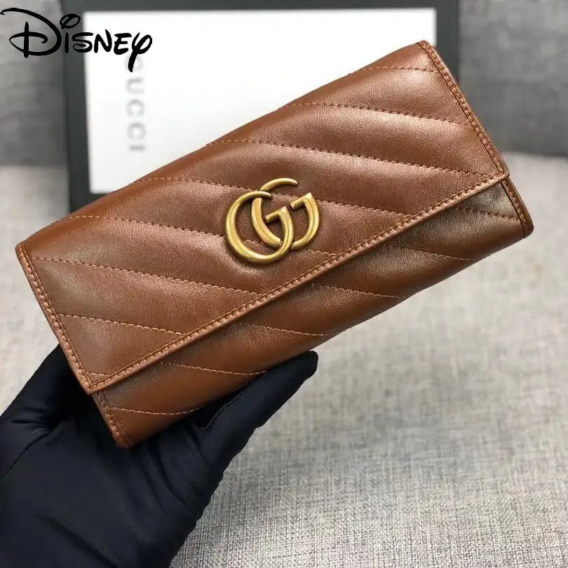 Кошелек женский длинный короткий с мультипликационным принтом Дональд