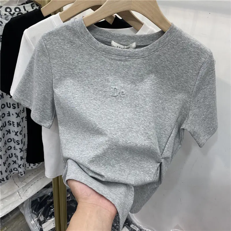 Женская футболка с коротким рукавом и круглым вырезом | одежда