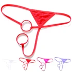 Мужское сексуальное нижнее белье с низкой посадкой, мужские Трусы-стринги с крышкой для пениса, дышащие Трусы-стринги, женское эротическое соблазнительное нижнее белье