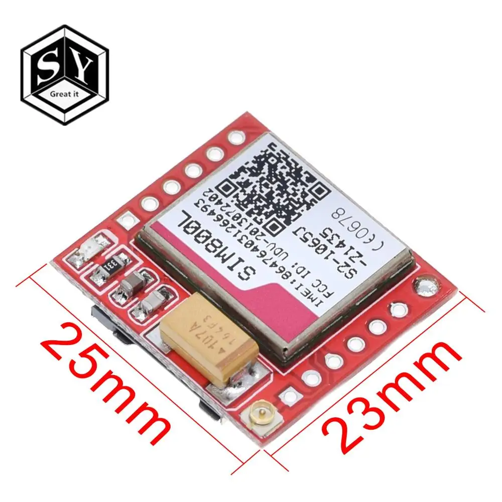 1 шт. самый маленький SIM800L GPRS GSM модуль карта Micro SIM Core плата четырехдиапазонный TTL