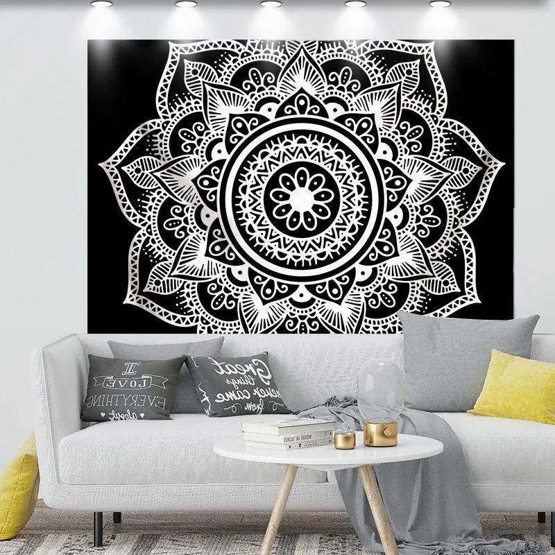 

New Mandala Flower Background Cloth Fashion Home Atmosphere Decoration Products Nordic Style Living Room Bedroom Tapestry