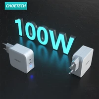 choetech pd 100w gan dual usb type c charger for macbook air ipad iphone 12 pro samsung huawei asus wall charger for lenovo dell
