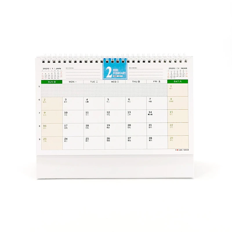 Новинка 2020 Настольный календарь планировщик Еженедельный ежемесячный список