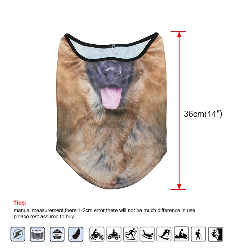 Банданы с 3D рисунком животных мотоциклетная защита на половину головы унисекс