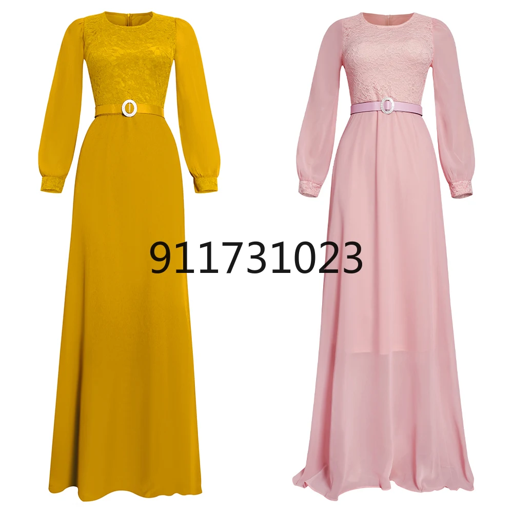 Женское длинное платье с вышивкой в мусульманском стиле | Тематическая одежда и