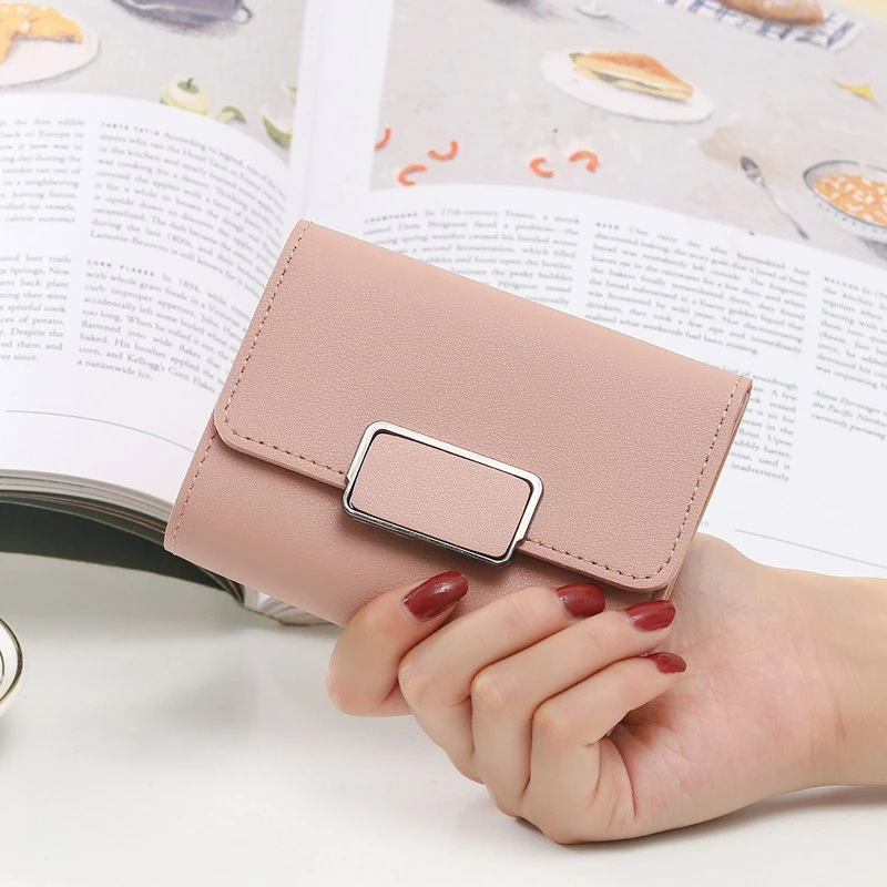 

Women High Quality Three Fold Wallet Female Brand Pu Leather Short Coin Purses Ladies Multifunction Clutch Phone Bag Card Holder