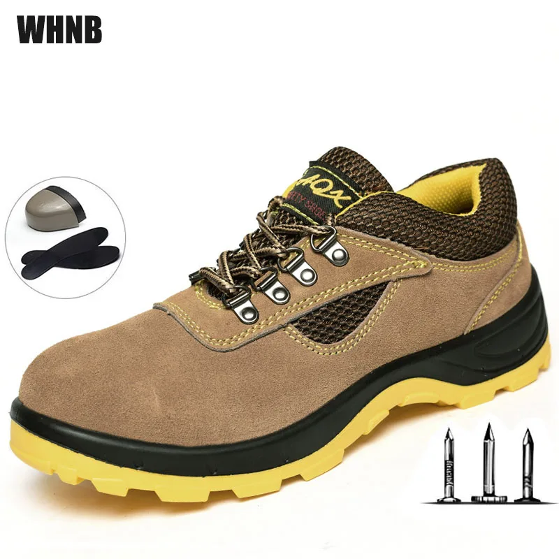 Рабочая страховая обувь Мужская дышащая дезодорант защитная стальные колпачки
