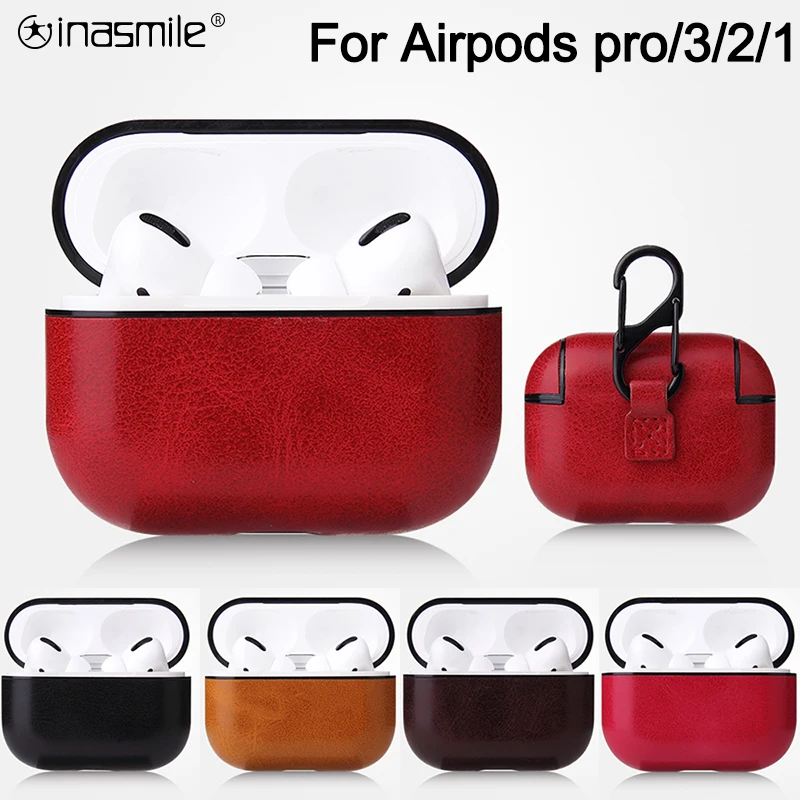 Великолепный кожаный чехол для Apple Air pods 3 Pro защитный Airpods correa 2 1 с