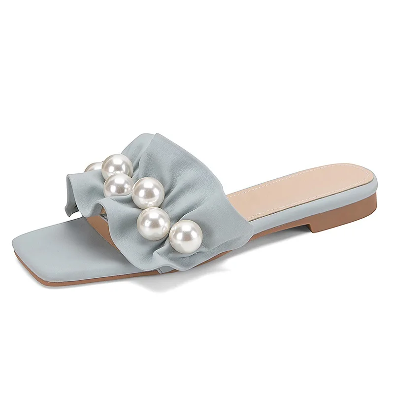 Шлепанцы женские кожаные пляжные сандалии Повседневная Уличная обувь для дома