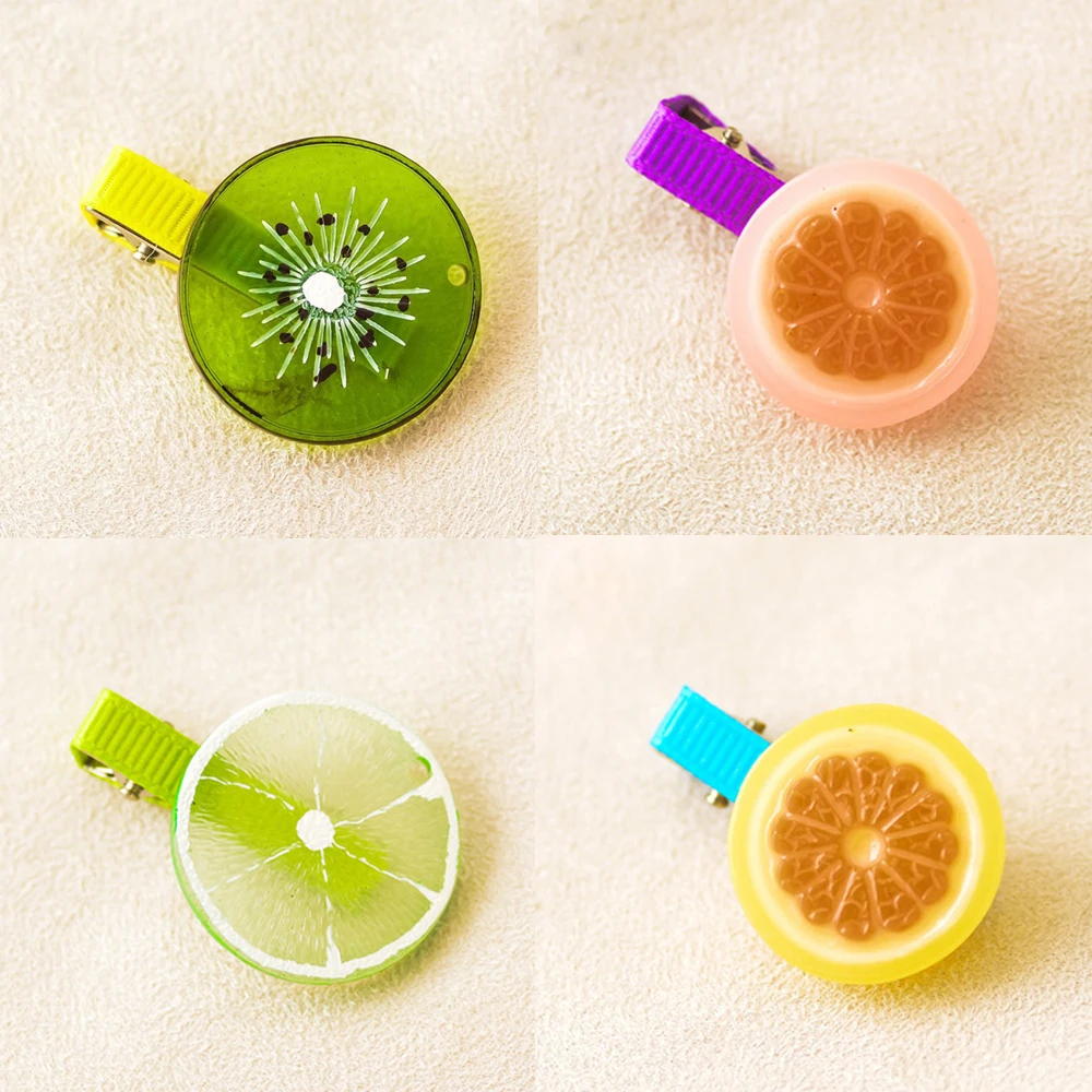 Новые корейские заколки для волос с фруктами летние акриловые милым арбузом