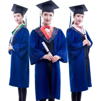 adult graduation bachelor gown robes university students college school uniform class academic dress jackets hat cosplay costume