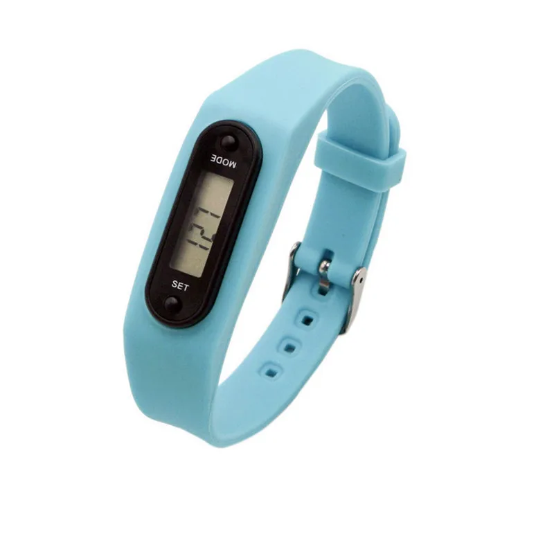 Цифровые силиконовые наручные часы с ЖК дисплеем шагомером счетчиком калорий