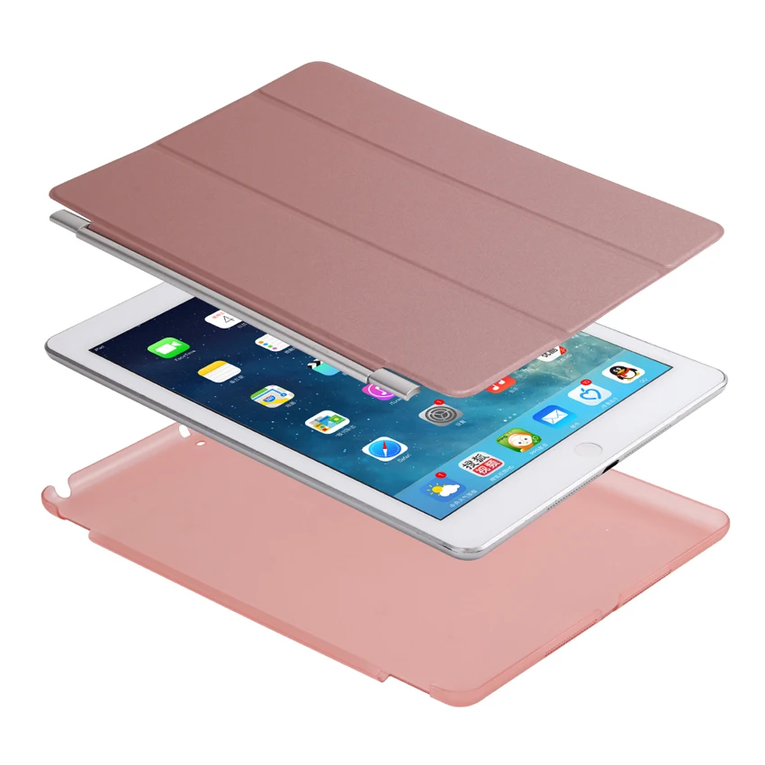 Смарт Стенд PU кожаный чехол для iPad Air 1 5 с хрустальной жесткой задней крышкой