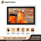 Видеодомофон DragonsView, 10 дюймов, сенсорная кнопка, внутренний монитор, AHD сигнал для домашнего интеркома