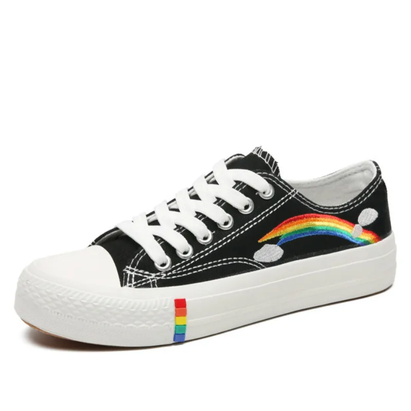 Женские парусиновые туфли на шнуровке удобные весна-лето | Обувь