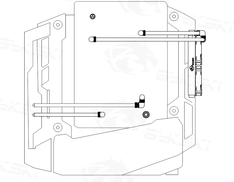 BYKSKI комплект используется для Antec Striker чехол для компьютера/акриловая доска Водного Канала решение/комплект для процессора и блока графического процессора