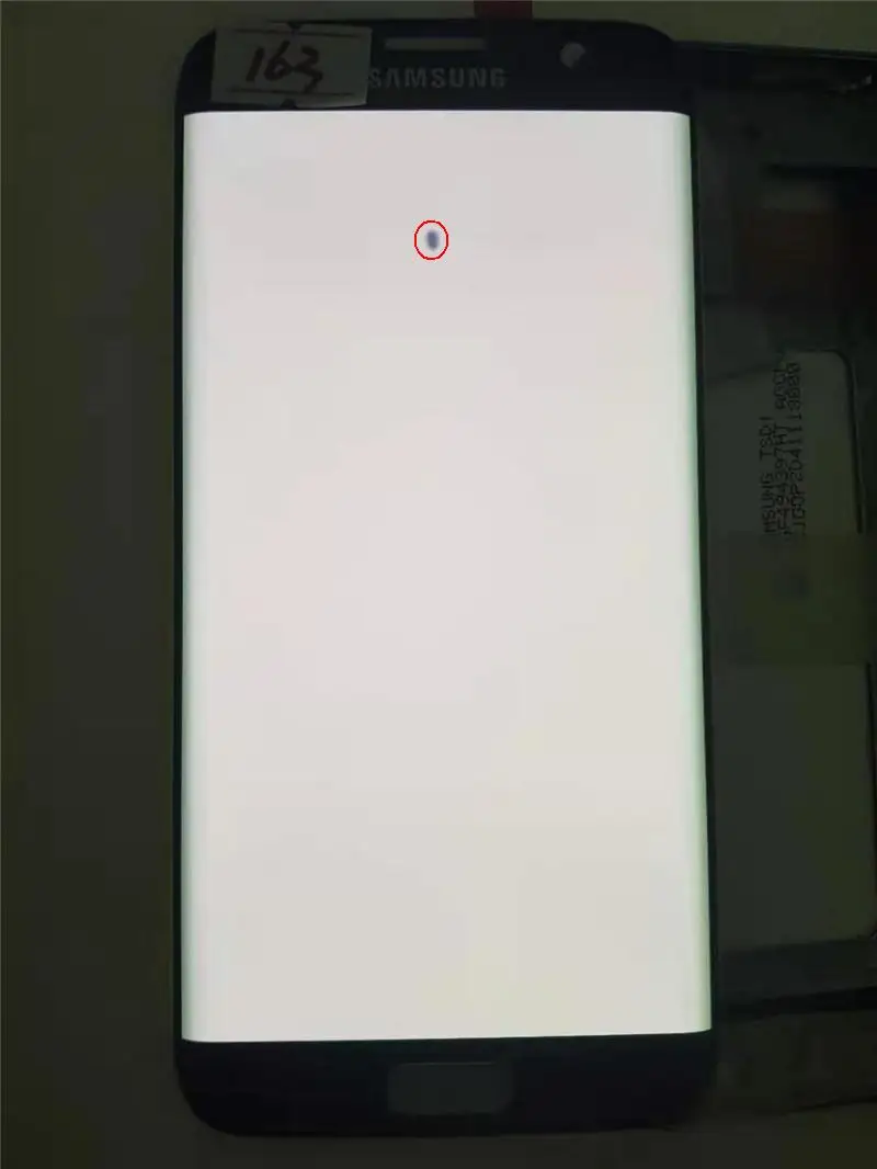 NO.163 Black 100%ORIGINAL 5.5'' AMOLED LCD for SAMSUNG Galaxy s7 edge G935 G935F Touch Screen Digitizer Display With Black Dots - Цвет: NO.163 Black