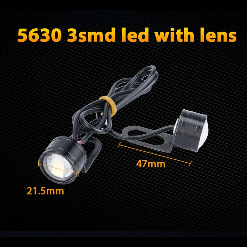 CARLitek 3SMD светодиодный моторный проектор Len прожектор руль светодиодная фара белый
