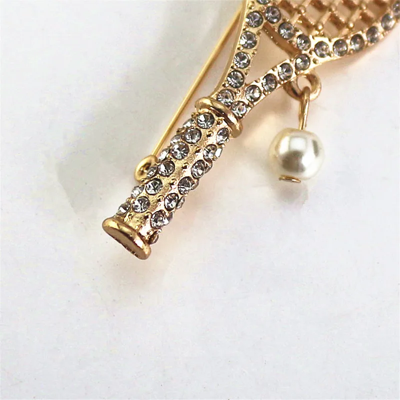 Куифари золотая ракетка для бадминтона – брошь Европейского и Американского стиля в ретро-стиле с жемчугом, платье с иглой для многофункциональных женщин.