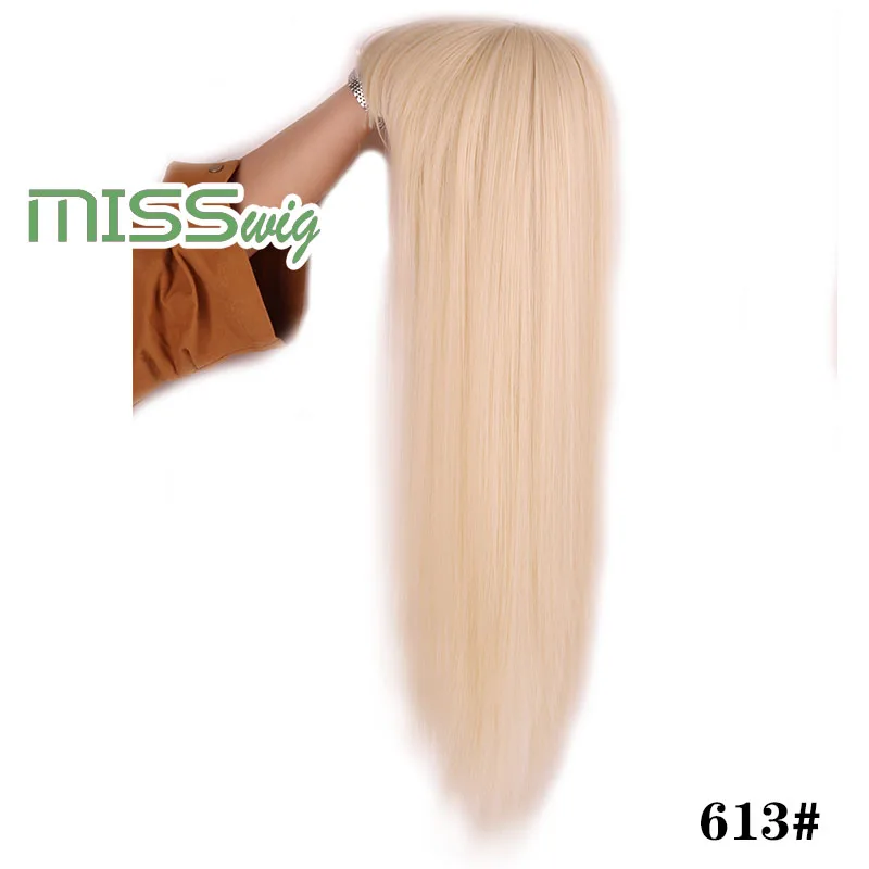 Miss wig синтетические волосы длинные прямые 60 см 300 г Черные Светлые красные парики на голову для женщин наращивание волос высокотемпературное волокно