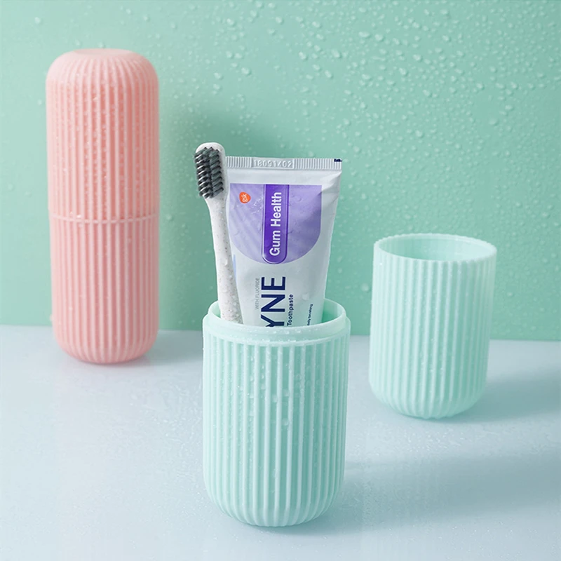 

Travel Toothbrush Storage Box Portable Wash Cup Brushing Cup Toothpaste Tooth Cylinder Travel Travel Mouthwash Cup Set