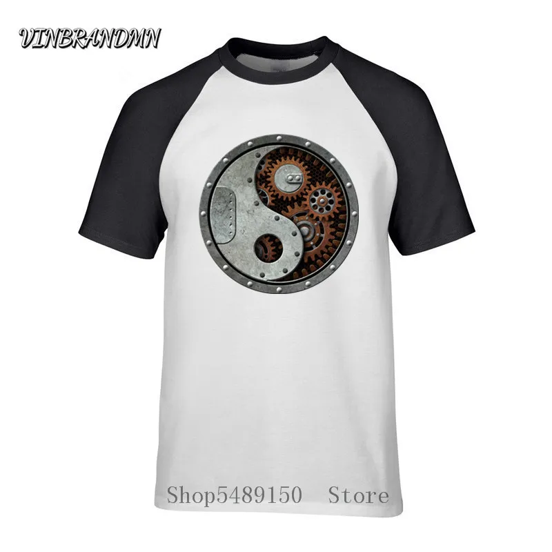 Футболка мужская в Стиле Инь-стимпанк 3d-футболка с короткими рукавами стиле