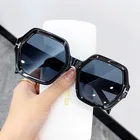 Очки солнцезащитные многоугольные для мужчин и женщин, винтажные Роскошные брендовые солнечные очки в восьмиугольной оправе