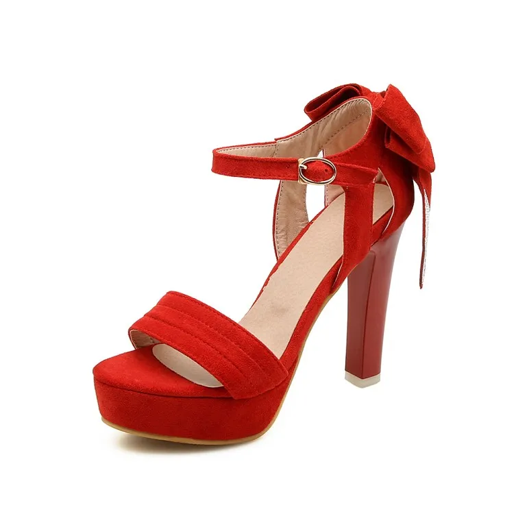 Сандалии женские на платформе Водонепроницаемые босоножки с бантом для сцены