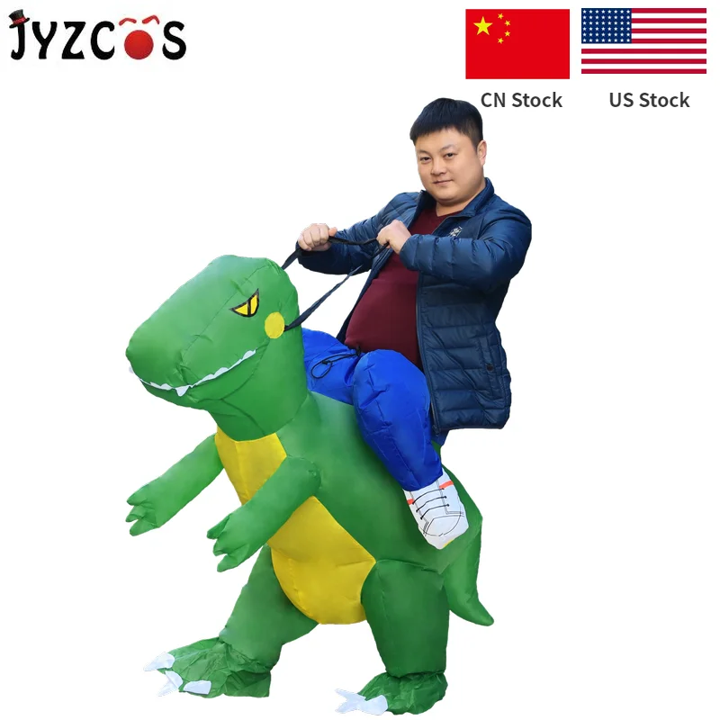 JYZCOS взрослый надувной костюм динозавра T Rex для аниме Disfraces Adultos костюмы на