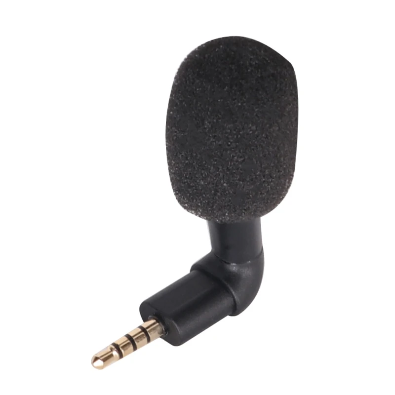

KX4A Mini Microphone with Type C/3.5mm Jack Port Rubber Material Wind-proof Sponge Smart Noise Cancelling Sensitivity Mic