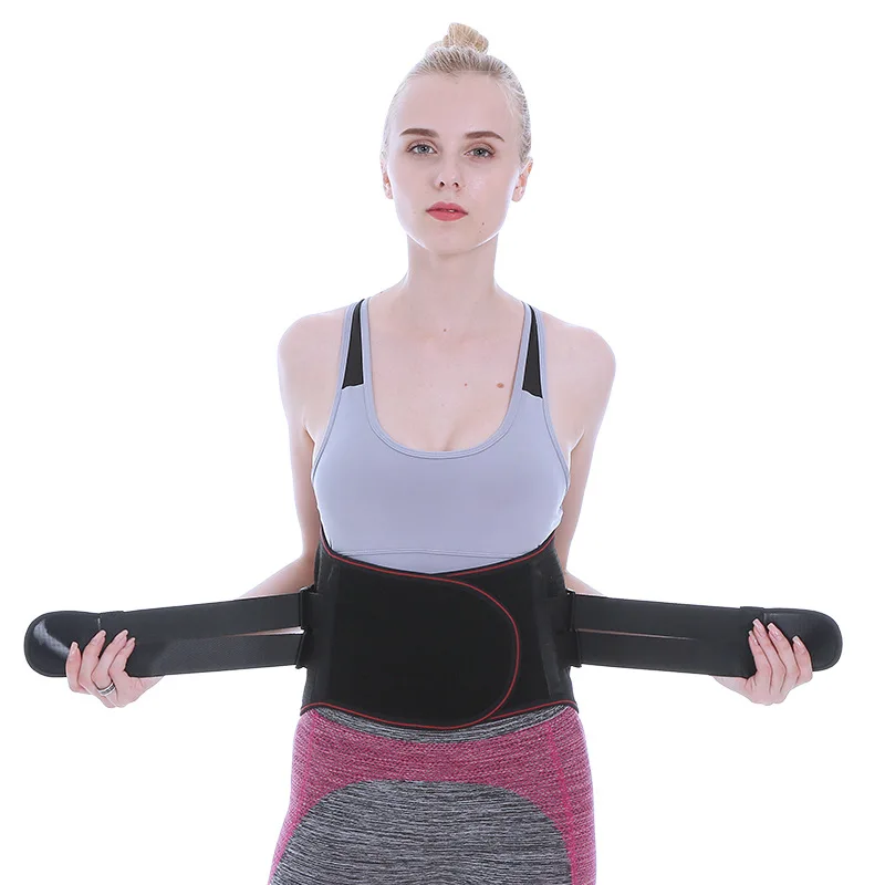 

Breathable Men Spine Support Belt Steel Plate Back Brace Support Gym Fitness Weightlifting Sport Lumbar Support Belt Waist Trimm