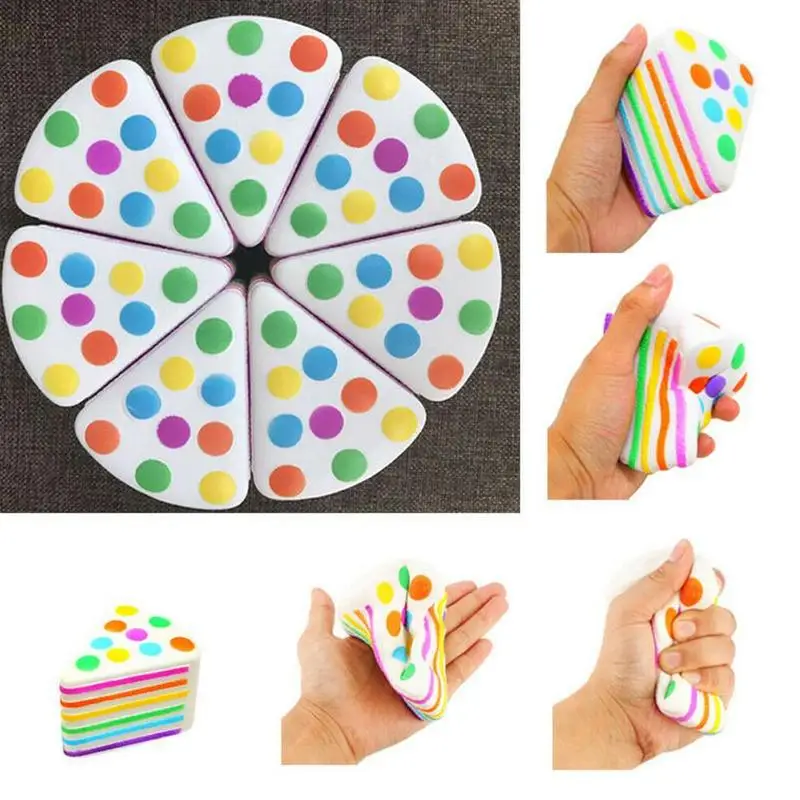 

New Slow Rebound Bread Toy Slow Rebound Cake Triangle Toy Decompression Cake Dot U2X4