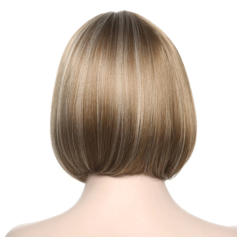 Similler женский боб парик синтетические короткие прямые волосы термостойкие